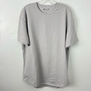 BYLT Drop Cut S/S Men's Gray Polka Dot Shirt